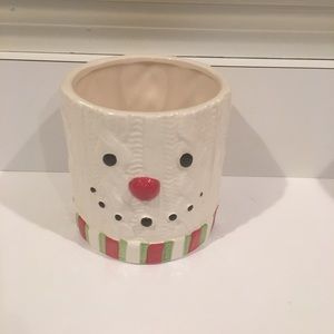 NW SNOWMAN CERAMIC PENCIL/ TOOTHBRUSH CUP HOLDER